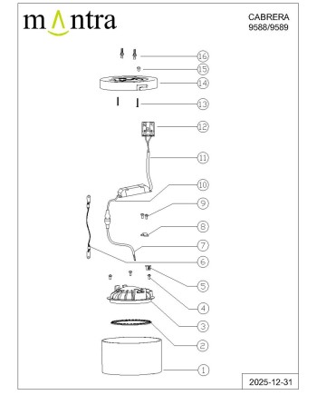 CABRERA * PLAFÓN LED 6W 3000K BLANCO